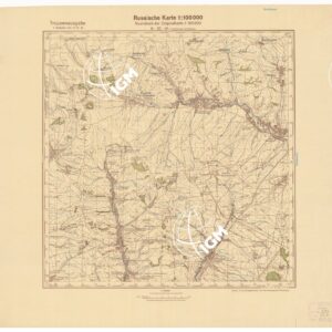 RUSSIA - RUSSISCHE KARTE (RIPRODUZIONE TEDESCA DELLA CARTA ORIGINALE DELLO S.M. DELL'ESERCITO ROSSO) Foglio M-37-94 Ssitrakow