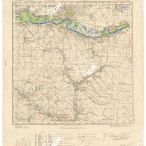 RUSSIA - RUSSISCHE KARTE (RIPRODUZIONE TEDESCA DELLA CARTA ORIGINALE DELLO S.M. DELL'ESERCITO ROSSO) Foglio M-37-96 Weschenskaja