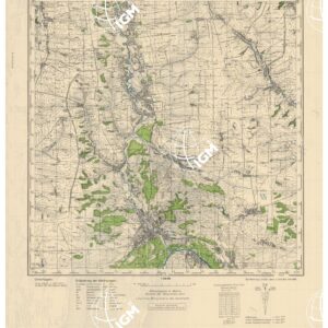 RUSSIA - RUSSISCHE KARTE (RIPRODUZIONE TEDESCA DELLA CARTA ORIGINALE DELLO S.M. DELL'ESERCITO ROSSO) Foglio M-37-101 Kremennaja