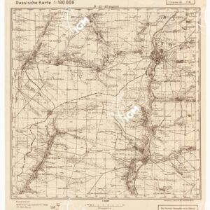 RUSSIA - RUSSISCHE KARTE (RIPRODUZIONE TEDESCA DELLA CARTA ORIGINALE DELLO S.M. DELL'ESERCITO ROSSO) Foglio M-37-117 Millerowo