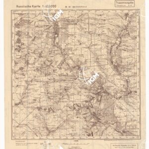 RUSSIA - RUSSISCHE KARTE (RIPRODUZIONE TEDESCA DELLA CARTA ORIGINALE DELLO S.M. DELL'ESERCITO ROSSO)  Foglio M-37-118 Kriworoshje