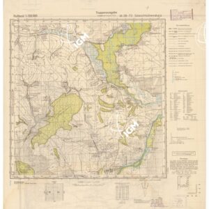 RUSSIA - RUSSISCHE KARTE (RIPRODUZIONE TEDESCA DELLA CARTA ORIGINALE DELLO S.M. DELL'ESERCITO ROSSO) Foglio M-38-73 Sslaschtschewskaja