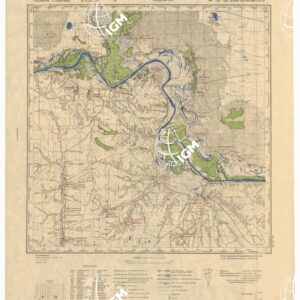 RUSSIA - RUSSISCHE KARTE (RIPRODUZIONE TEDESCA DELLA CARTA ORIGINALE DELLO S.M. DELL'ESERCITO ROSSO) Foglio M-38-86 Sserafimowitsch