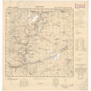 RUSSIA - RUSSISCHE KARTE (RIPRODUZIONE TEDESCA DELLA CARTA ORIGINALE DELLO S.M. DELL'ESERCITO ROSSO) Foglio M-38-109 Kalatsch ? Kurtlak