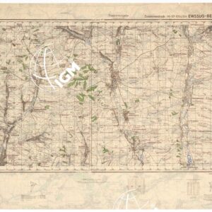 RUSSIA - RUSSISCHE KARTE (RIPRODUZIONE TEDESCA DELLA CARTA ORIGINALE DELLO S.M. DELL'ESERCITO ROSSO) Foglio M-37-103 Ewssug, Foglio M-37-104 Belowodsk