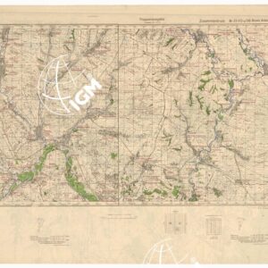 RUSSIA - RUSSISCHE KARTE (RIPRODUZIONE TEDESCA DELLA CARTA ORIGINALE DELLO S.M. DELL'ESERCITO ROSSO) Foglio M-37-115 Nowo - Aidar, Foglio M-37-116 Woloschine