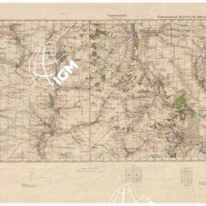 RUSSIA - RUSSISCHE KARTE (RIPRODUZIONE TEDESCA DELLA CARTA ORIGINALE DELLO S.M. DELL'ESERCITO ROSSO) Foglio M-37-117 Millerowo, Foglio M-37-118 Kriworoshje