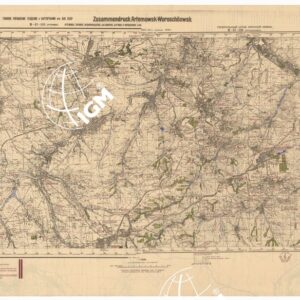 RUSSIA - RUSSISCHE KARTE (RIPRODUZIONE TEDESCA DELLA CARTA ORIGINALE DELLO S.M. DELL'ESERCITO ROSSO) Foglio M-37-125 Artemowsk, Foglio M-37-126 Woroschilowsk