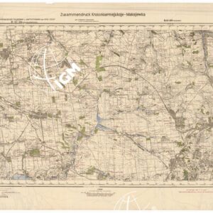 RUSSIA - RUSSISCHE KARTE (RIPRODUZIONE TEDESCA DELLA CARTA ORIGINALE DELLO S.M. DELL'ESERCITO ROSSO) Foglio M-37-135 Krassnoarmejskoje, Foglio M-37-136 Makejewka