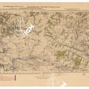 RUSSIA - RUSSISCHE KARTE (RIPRODUZIONE TEDESCA DELLA CARTA ORIGINALE DELLO S.M. DELL'ESERCITO ROSSO) Foglio M-37-137 Gorlowka, Foglio M-37-138 Lutsch