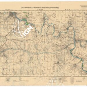 RUSSIA - RUSSISCHE KARTE (RIPRODUZIONE TEDESCA DELLA CARTA ORIGINALE DELLO S.M. DELL'ESERCITO ROSSO)  Foglio M-37-141 Kamensk - Ust, Foglio M-37-142 Belokalitwenskaja