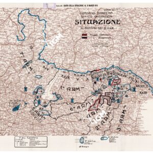 L'ESERCITO ITALIANO NELLA GRANDE GUERRA (1915-1918) - Carta n. 12: CARTA DELLA SITUAZIONE AL 31 MARZO 1918