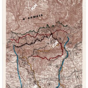 L'ESERCITO ITALIANO NELLA GRANDE GUERRA (1915-1918) - Carta n. 16:  ANDAMENTO PARTICOLAREGGIATO DELLE POSIZIONI DELLA 6^ A.