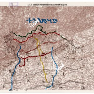 L'ESERCITO ITALIANO NELLA GRANDE GUERRA (1915-1918) - Carta n. 17: ANDAMENTO PARTICOLAREGGIATO DELLE POSIZIONI DELLA 4^ A