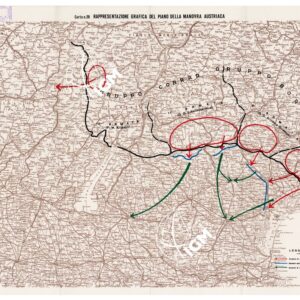 L'ESERCITO ITALIANO NELLA GRANDE GUERRA (1915-1918) - Carta n. 28: RAPPRESENTAZIONE GRAFICA DEL PIANO DELLA MANOVRA AUSTRIACA