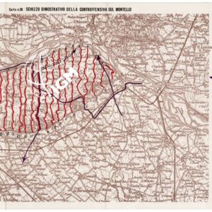 L'ESERCITO ITALIANO NELLA GRANDE GUERRA (1915-1918) - Carta n. 38: SCHIZZO DIMOSTRATIVO DELLA CONTROFFENSIVA SUL MONTELLO