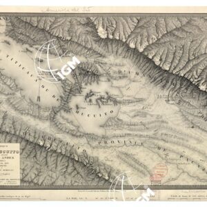 AMERICA - CARTE TOPOGRAPHIQUE DU LAC TITICACA OU CHUCUITO ET D'UNE PARTIE DU GRAND PALTEAU DES ANDES (BOLIVIA-PEROU)