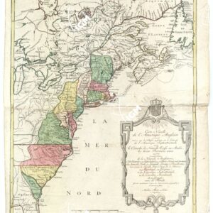 AMERICA -CARTE NOUVELLE DE L'AMERICHE ANGLOISE - Secolo XVIII
