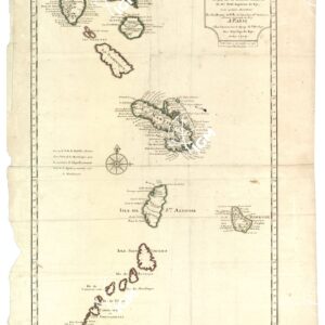 ANTILLE - CARTE DES ANTILLES FRANCOISES ET DES ISLES VOISINES