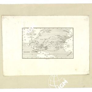 AMERICA - CARTA DELL'OCEANO ATLANTICO SETTENTRIONALE CON LE TRACCE DEI 4 VIAGGI FATTI DA CRISTOFORO COLOMBO AL NUOVO CONTINENTE