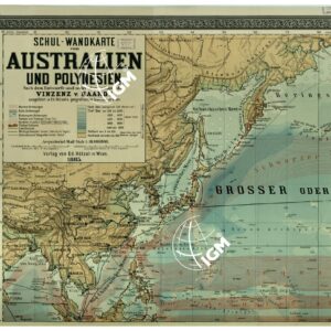 OCEANIA - SCHUL-WANDKARTE VON AUSTRALIEN UND POLYNESIEN - FOGLIO 1