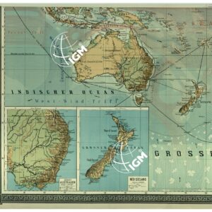 OCEANIA - SCHUL-WANDKARTE VON AUSTRALIEN UND POLYNESIEN - FOGLIO 4