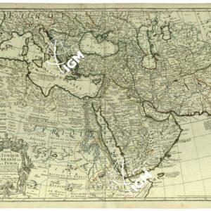 ASIA - CARTE DE LA TURQUIE DE L'ARABIE ET DE LA PERSE