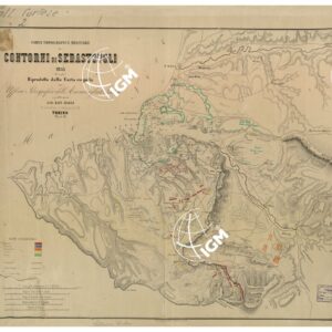 RUSSIA - CARTA TOPOGRAFICA DEI CONTORNI DI SEBASTOPOLI