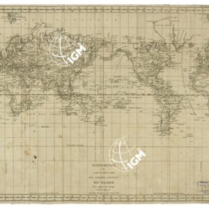 MAPPEMONDE OU CARTE REDUITE DES PARTIES CONNUES DU GLOBE