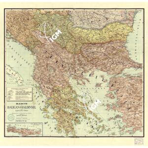 KARTE VON BALKEN HALBINSEL UND DER ANGRENZENDEN