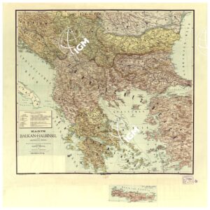 KARTE VON BALKEN HALBINSEL UND DER ANGRENZENDEN