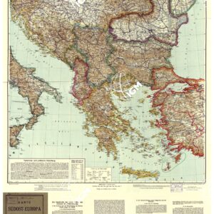 KARTE VON SUDOST EUROPE-DIE STAATEN DER BALKAN HALBINSEL