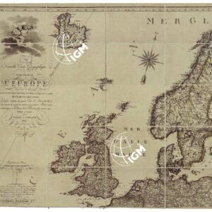 NOUVELLE CARTE GEOGRAPHIQUE ET DES POSTES DE L'EUROPE - FOGLIO 1