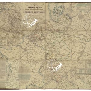 L'EUROPE CENTRALE - CARTE ITINERARIE ET STATISTIQUE DES CHEMINS DE FER ETC...