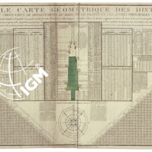 NOUVELLE CARTE GEOMETRIQUE DES DISTANCES ECC... DU ROYAUME DE FRANCE