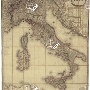 CARTA FISICO STATISTICA E POSTALE DELL'ITALIA ETC...