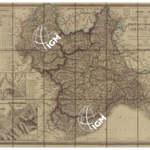 NUOVA CARTA GEOGRAFICA E STRADALE DEGLI STATI DI TERRAFERMA DI S.M. IL RE DI SARDEGNA