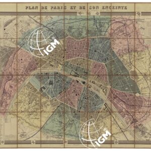 PLAN DE PARIS ET DE SON ENCEINTE