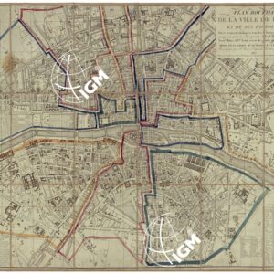 PLAN ROUTIER DE LA VILLE DE PARIS ET DE SES EAUBOURGS