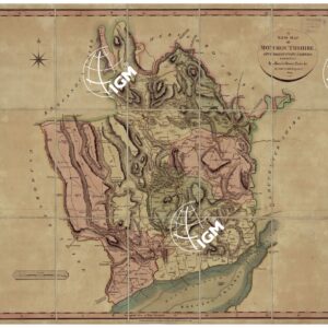 A NEW MAP OF MONMOUTHSHIRE DIVIDED INTO HUNDREDES ITS ROADS RIVERS PARKS