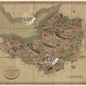 A NEW MAP OF SOMERSETSHIRE DIVIDED INTO HUNDRUD EXBITING ITS ROAD RIVER PARKS