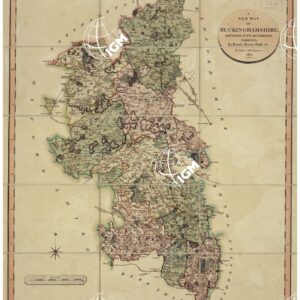 A NEW MAP OF BUCKINGHAMSHIRE DIVIDED INTO HUNDREDS EXHBITING ITS ROADS, RIVERS, PARKS & C