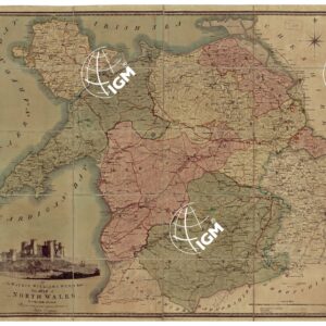 MAP OF NORTHWALES (DEDICATA A SIR. WATKIN WILLIAMS WYNN) DIVIDED INTO ETC...