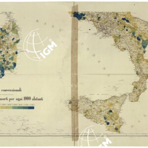CARTA INDICANTE LA MORTALITA' PER INFEZIONE MALARICA IN CIASCUN COMUNE DEL REGNO D'ITALIA NEGLI ANNI 1890-91-92 - FOGLIO 2