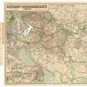 ARTARIA'S EISENBAHNKARTE VOM SUDOSTLICHEN MITTEL EUROPA