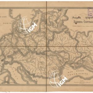 CARTA FISICA O PROSPETTO ORO-IDROGRAFICO DELL'EUROPA - FOGLIO 3