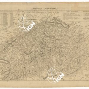 SCHWEITZ UND GRAUBUNDEN - NOUVELLE CARTE HYDROGRAPHIQUE ET ROUTIERE DE LA SUISSE ETC...