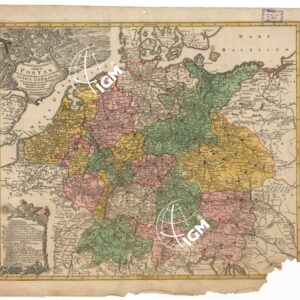 MAPPA GEOGRAPHICA EXHIBENS POSTAS OMNES TAM VEHICULARES QUAM VEREDARIAS TOTIUS GERMANIAE ECC...