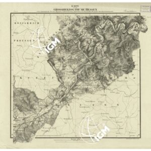UEBERSICHT DER TOPOGRAPHISCHEN KARTE VON DEM GROSSHERZOGTHUME HESSEN - FOGLIO 3 RENNERTEHAUSEN