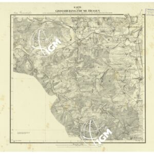 UEBERSICHT DER TOPOGRAPHISCHEN KARTE VON DEM GROSSHERZOGTHUME HESSEN - FOGLIO 9 GROSSENLINDEN